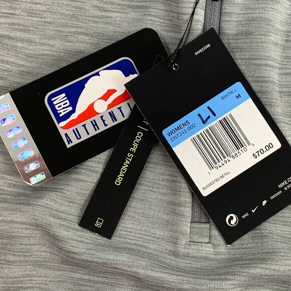 Charlotte Hornets 1/4 Quarter Zip Shirt NBA Nike Dri Fit Gray Womens M Medium - Picture 6 of 12